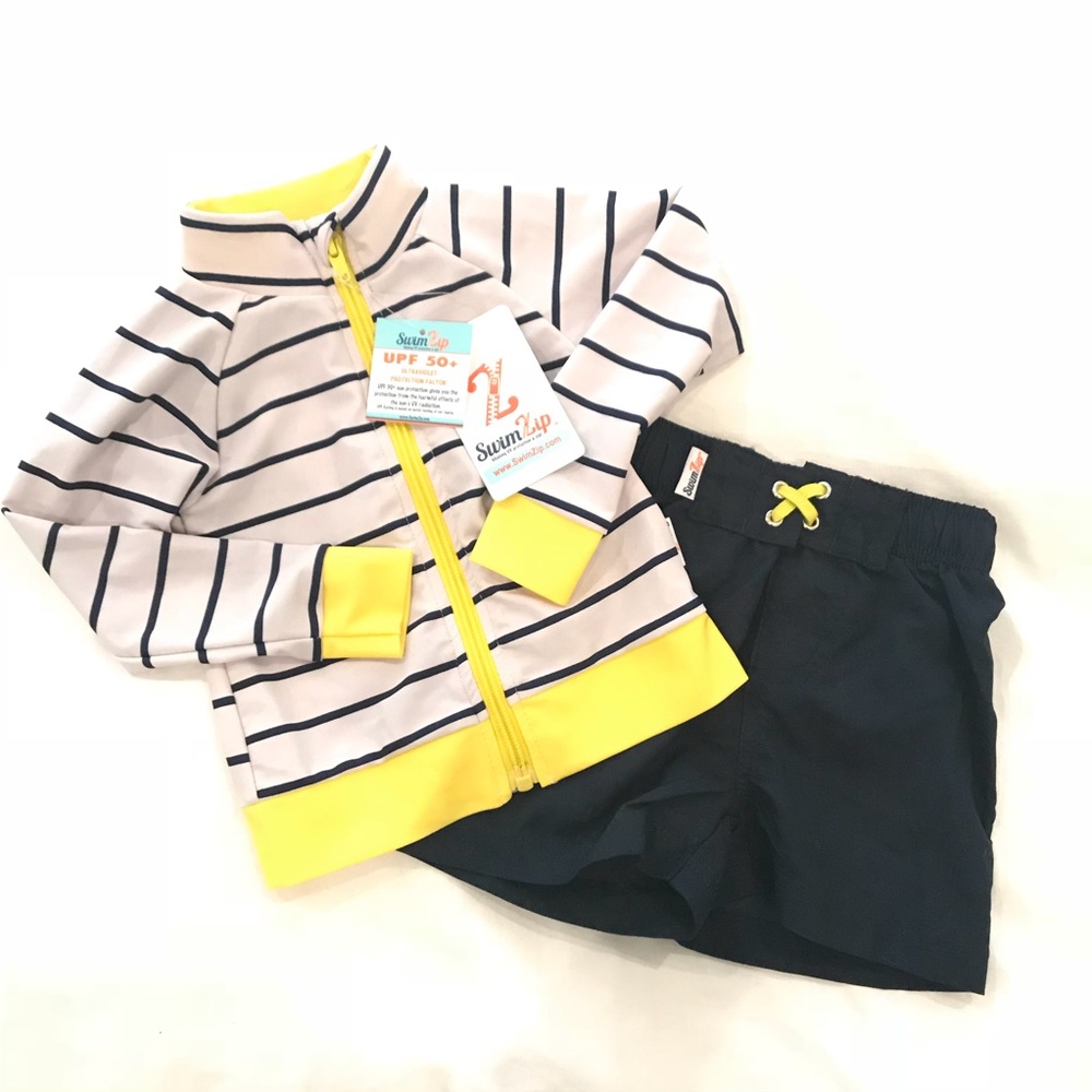 NWT Swim ZIP SPF 50 Sun Guard & Trunks